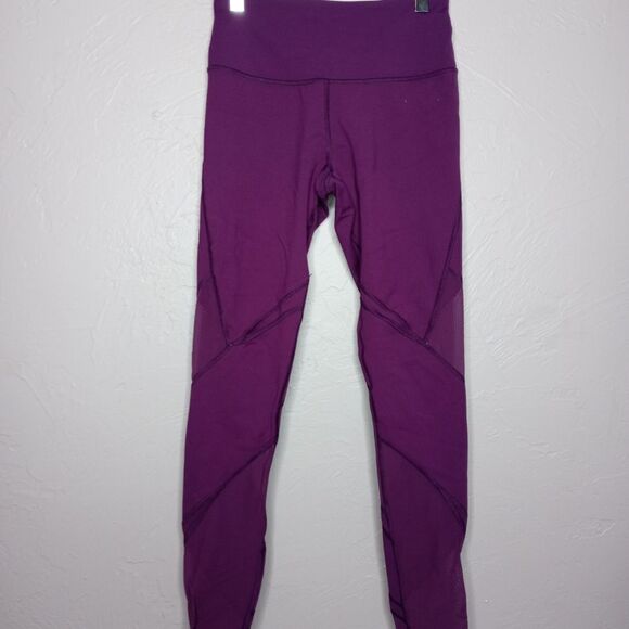 Victoria's Secret Sport Purple Mid Rise Leggings with Mesh Cutouts - Picture 3 of 8